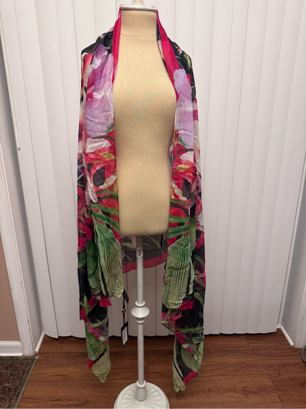 Ted Baker London Tropical Floral print scarf / Cape wrap